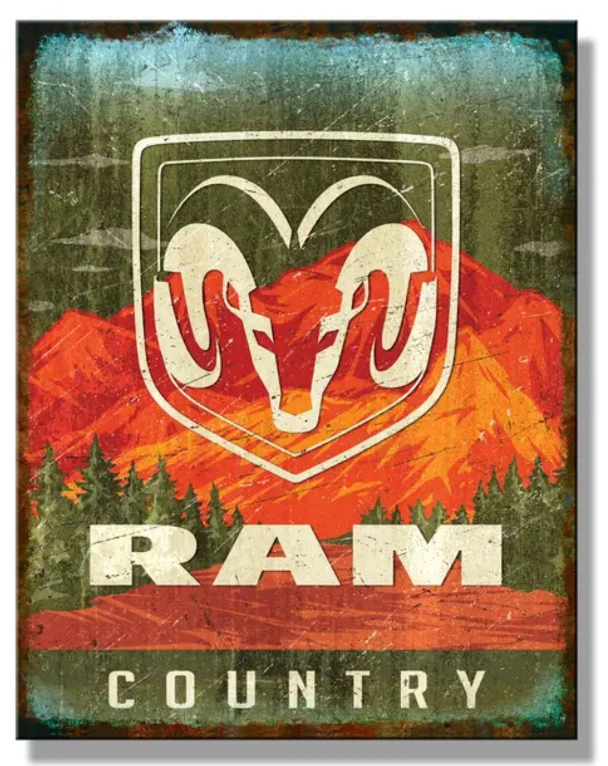 Dodge Ram Metal Sign for Man Cave Garage Shop Decor (12.5 x 16) #2838