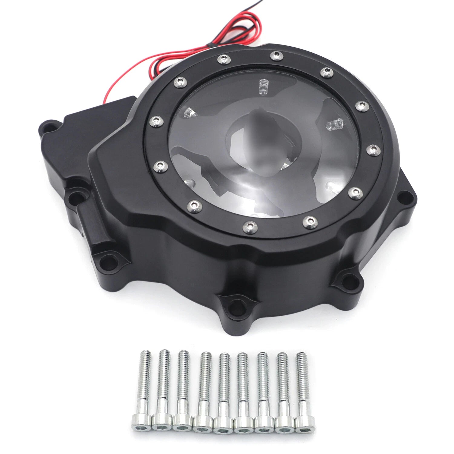 Yellow LED Left Engine Stator Cover for Yamaha YZF-R6 (2006–2021)