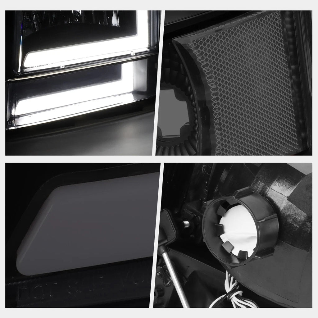 6Pcs Dual L-Shape LED DRL Bumper Headlight for Ford F150-F350 (1992–1996)