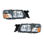Set of 2 Halogen Headlights for Subaru Forester (2003–2004) Black Bezel