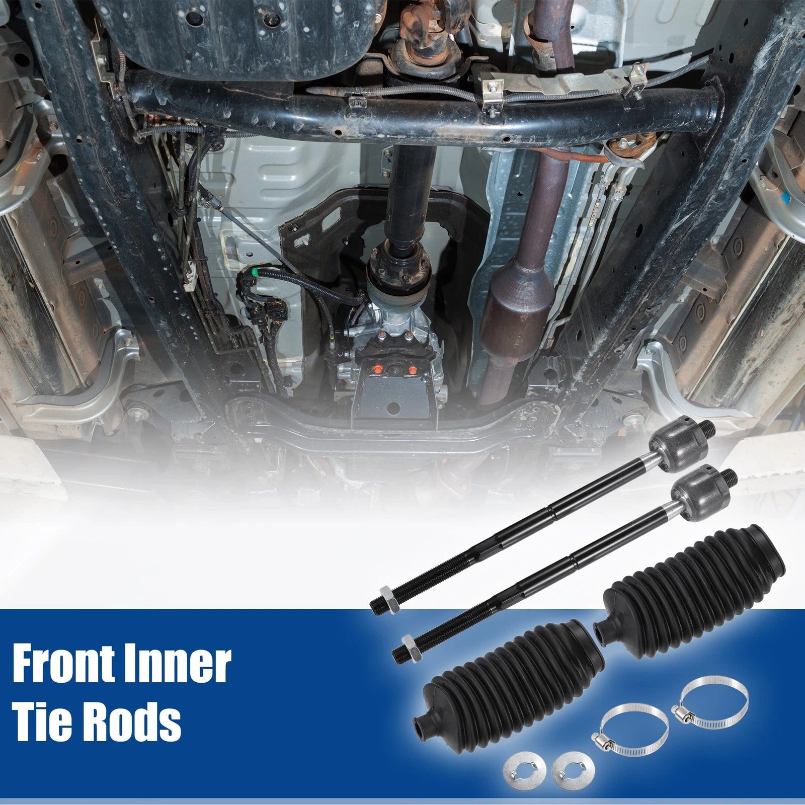 Set of 4 Front Inner Tie Rods for Chrysler 300 (2011–2014) with Boots