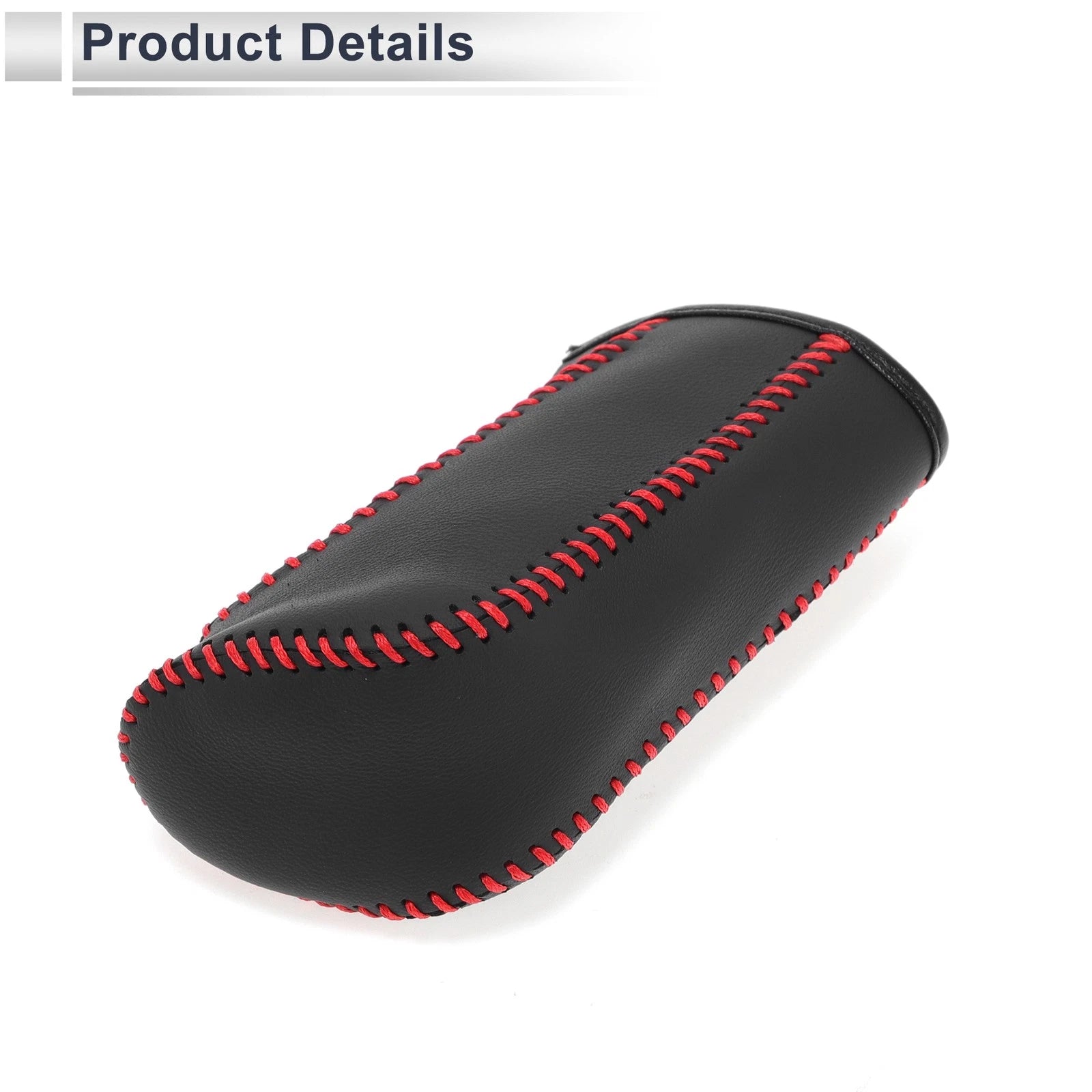 1 Pc Gear Shift Knob Cover for Nissan Tiida (2004–2012) Black Red Faux Leather
