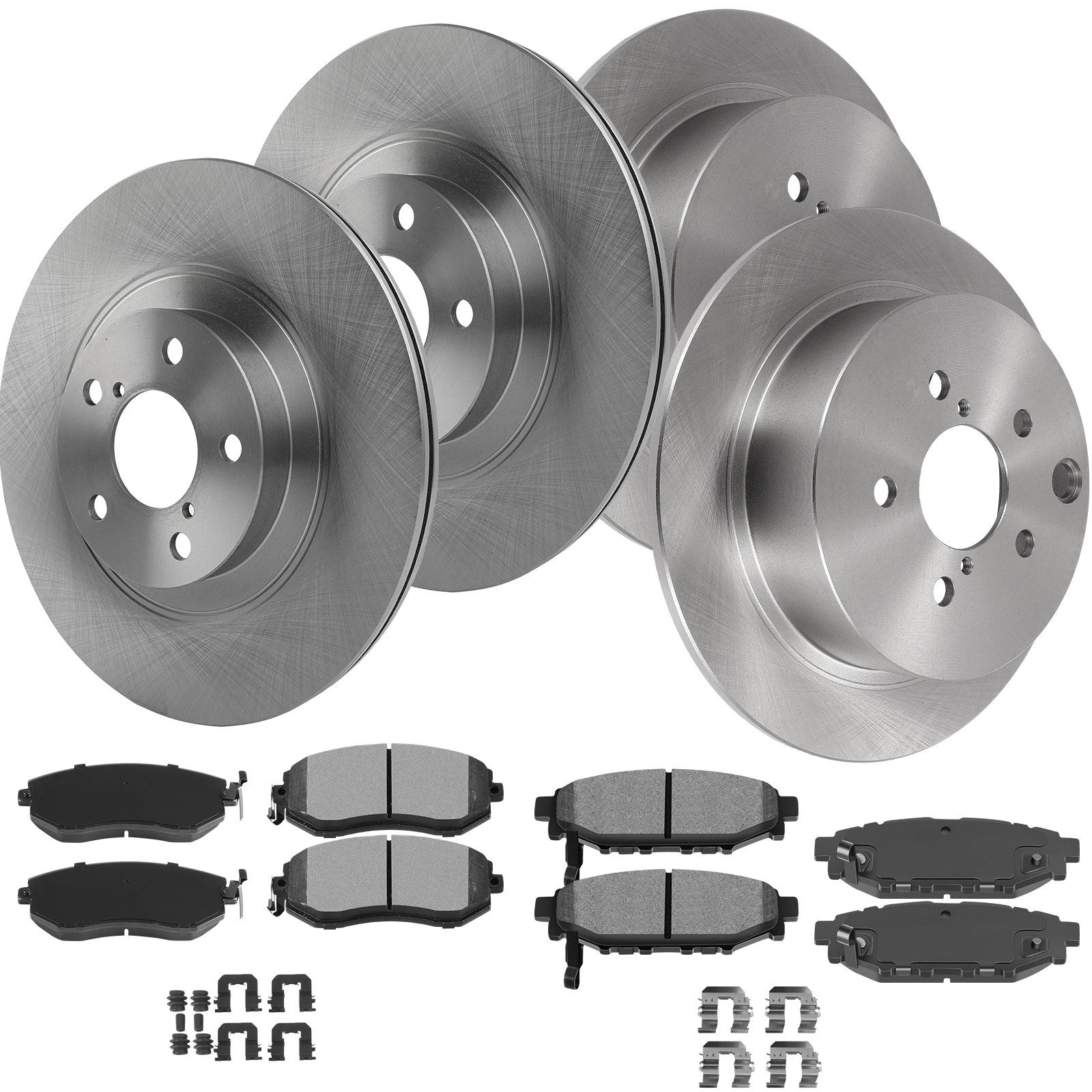 Front Rear Brake Disc Rotors & Ceramic Pads for Subaru XV Crosstrek (2013–2015)