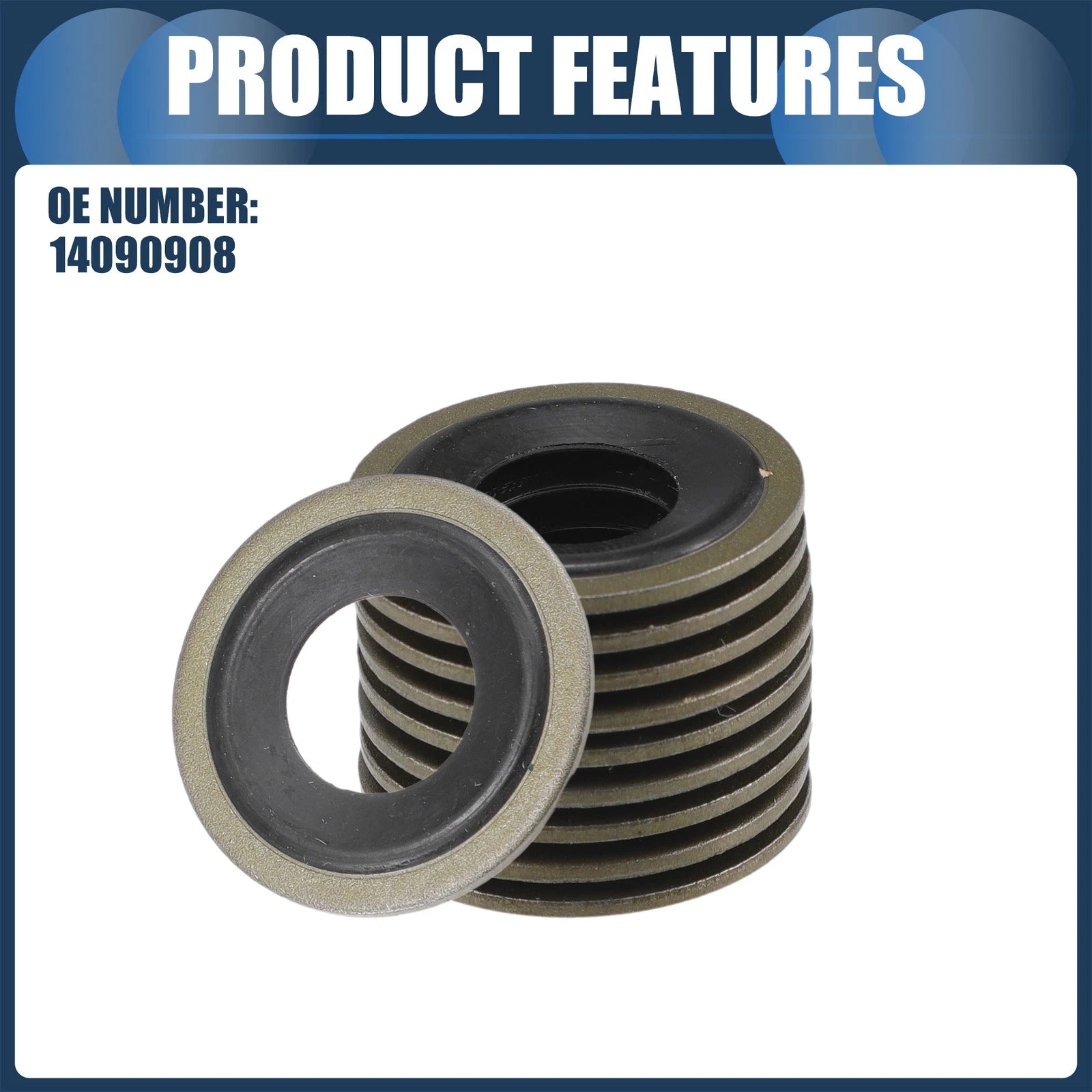 25pcs Oil Drain Plug Gaskets 12mm for Buick Cadillac (No. 14090908)