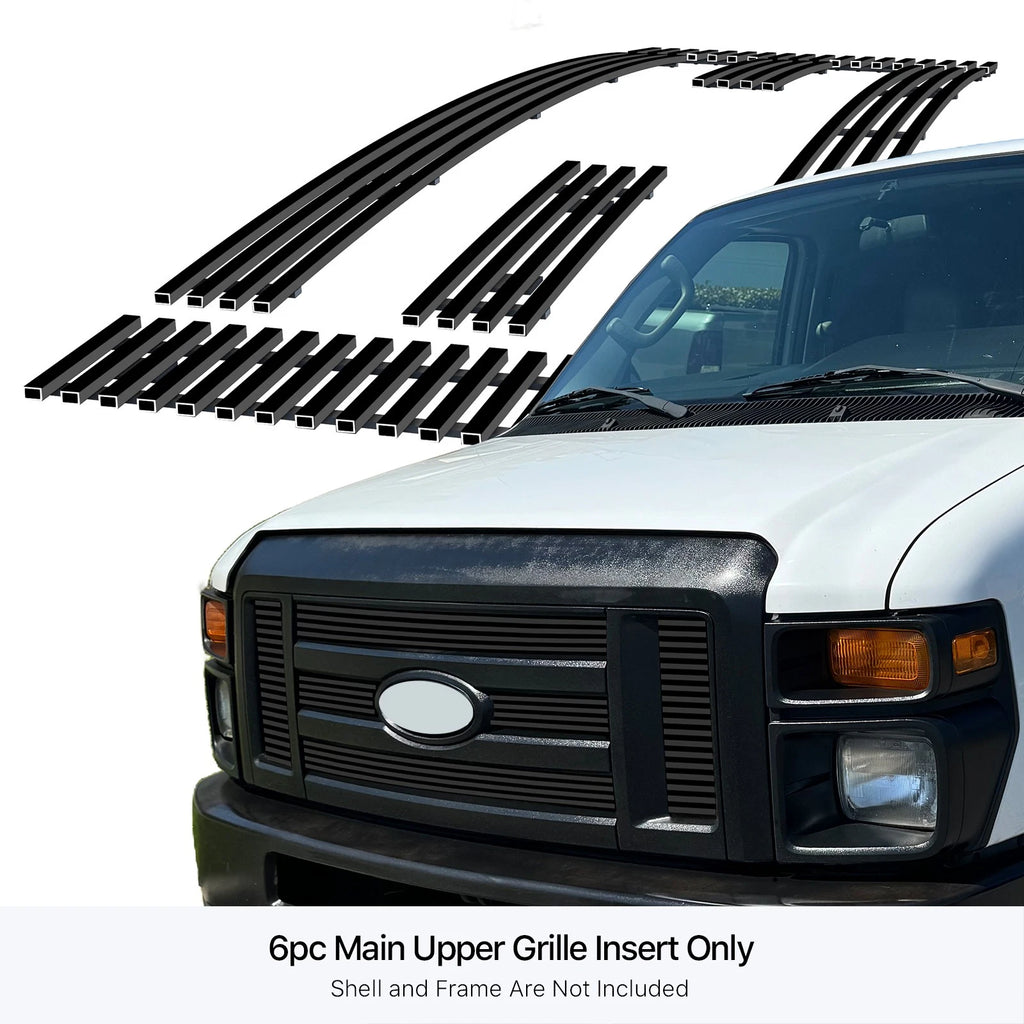 Stainless Black Billet Grille Insert for Ford Econoline/E-Series (2008-2014)