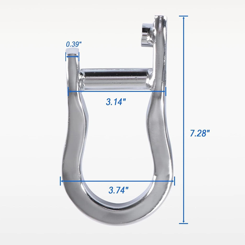 2Pcs Chrome Tow Hooks for Chevrolet GMC Silverado Sierra 1500 (2007–2019) 84072462