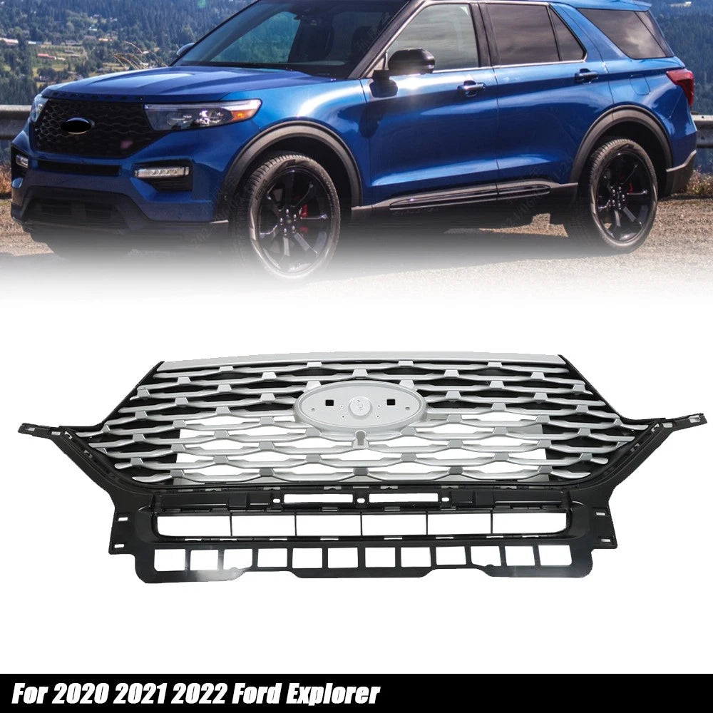 Front Upper Grille for Ford Explorer (2020-2022) Silver