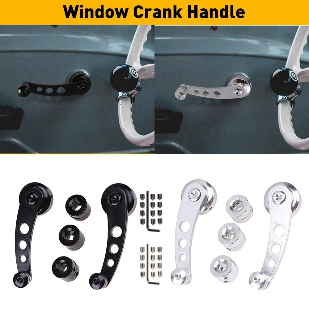 Pair of Silver Manual Window Crank Handles for Honda Civic (USA)