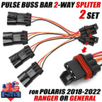 2x Pulse Buss Bar Plug 2-Way Splitter Wire for Polaris Ranger (2018–2022)