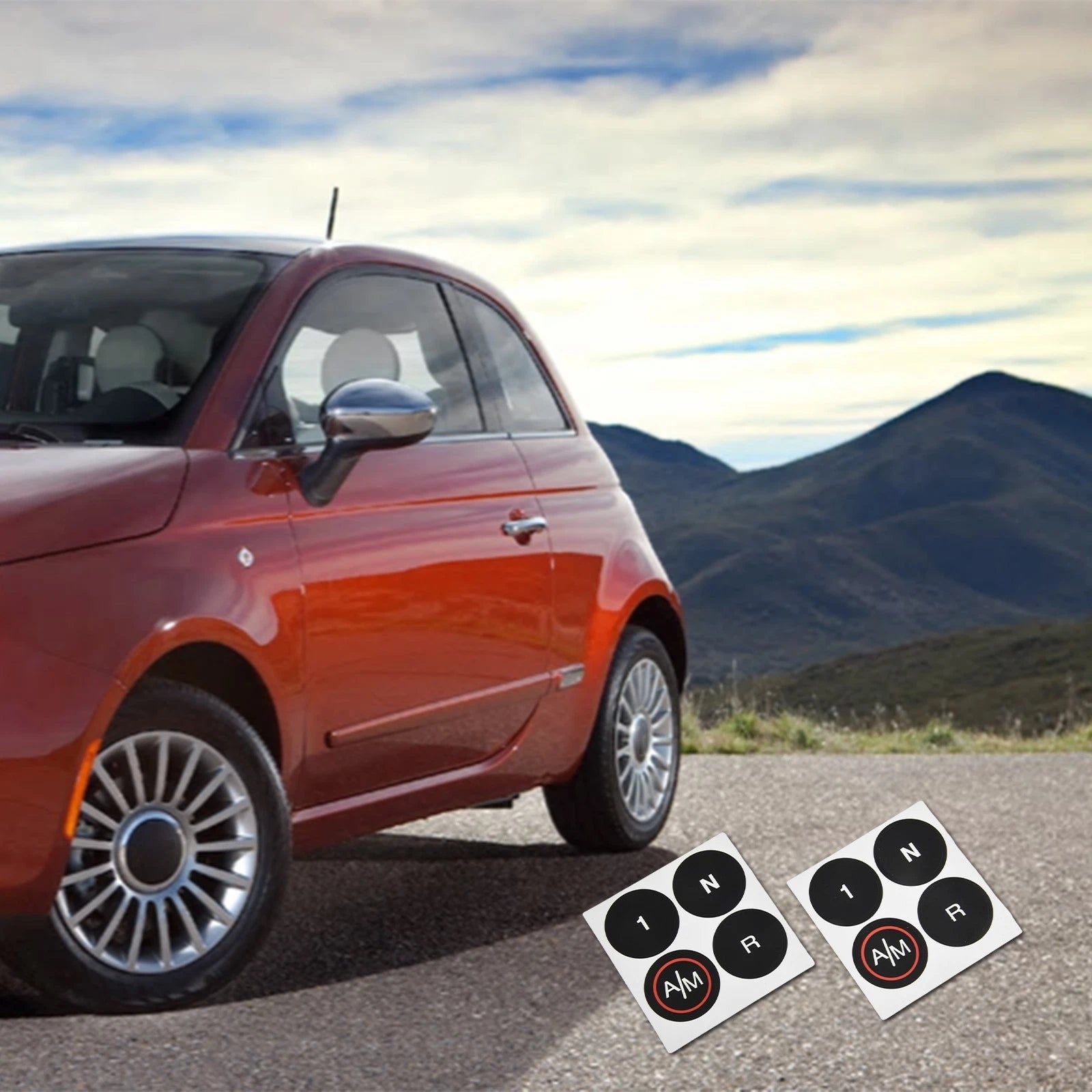 Gearbox Button Repair Decals Stickers for FIAT 500 (2012–2021)
