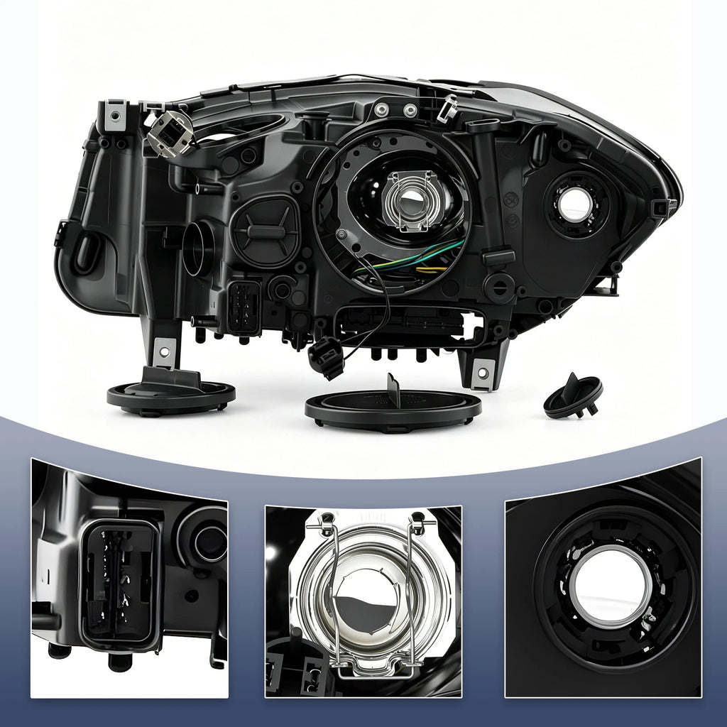 Halogen Headlight for BMW 5 Series F10 (2011–2013) Right Side, w/o AFS