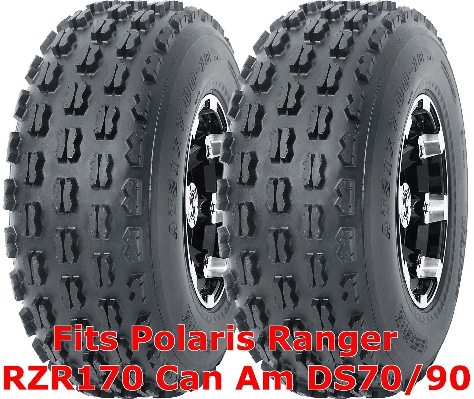 2 WANDA ATV Tires 19x7-8 for Polaris Ranger RZR170, Can Am DS70/90 (P327)