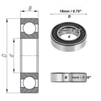 Deep Groove Ball Bearing 10x19x5mm for Scooter Skateboard (6800VV)