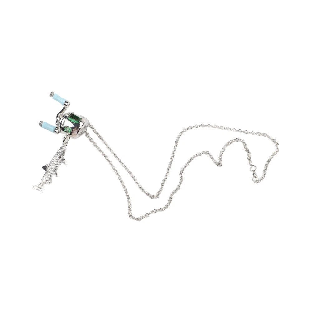 Compact Alloy Pendant Necklace for Fishing Reel