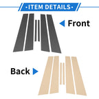 Set of 6 Door Pillar Window Trim for Kia Forte K3 (2014–2018) Carbon Fiber