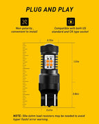 2X Amber LED Rear Turn Signal Light Bulb for Make Model