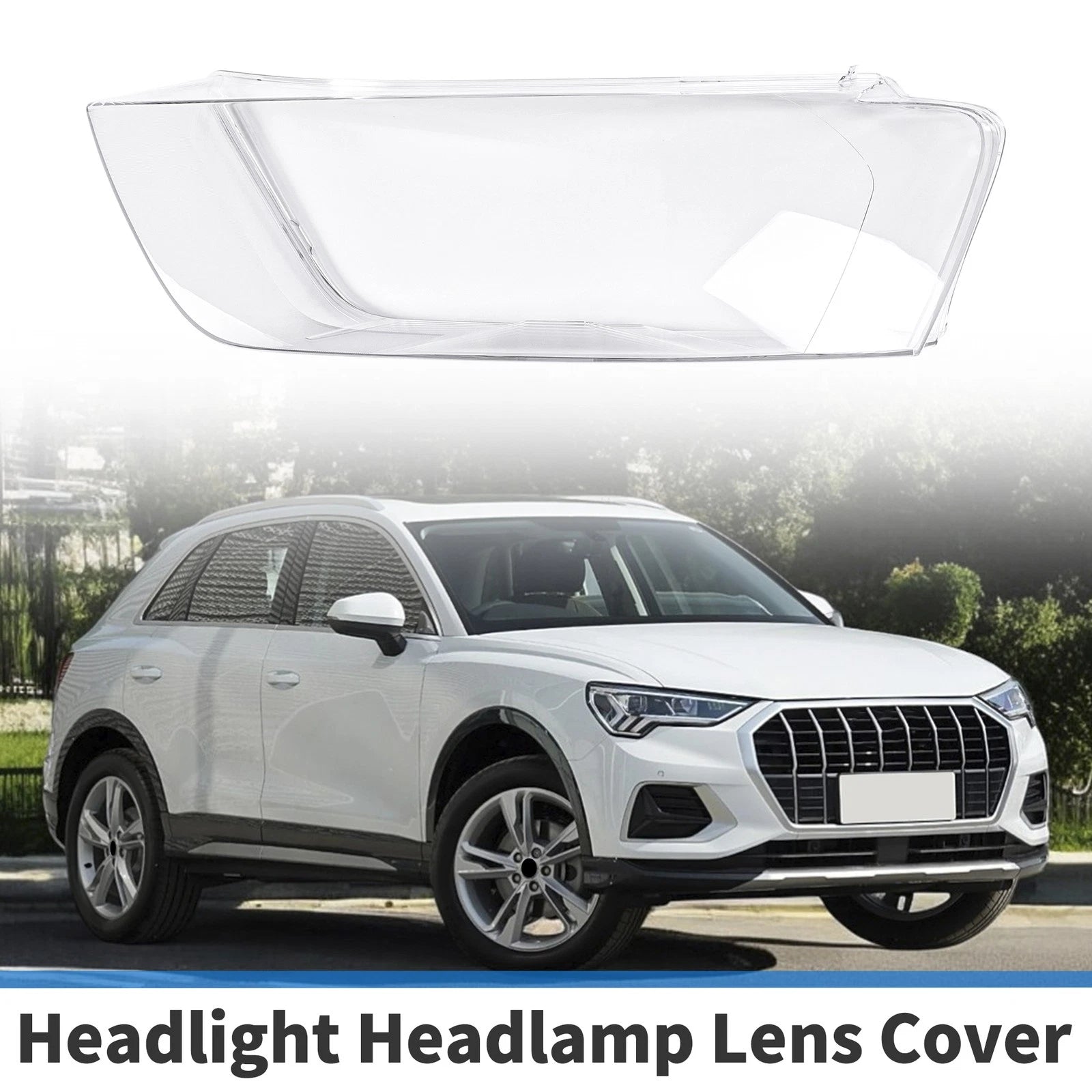 1 Pc Headlight Lens Cover for Audi Q3 (2012–2015) Clear