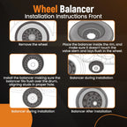 2PC Drive Axle Wheel Balancer for Heavy Duty Trucks (600-640) 10 Bolt Holes
