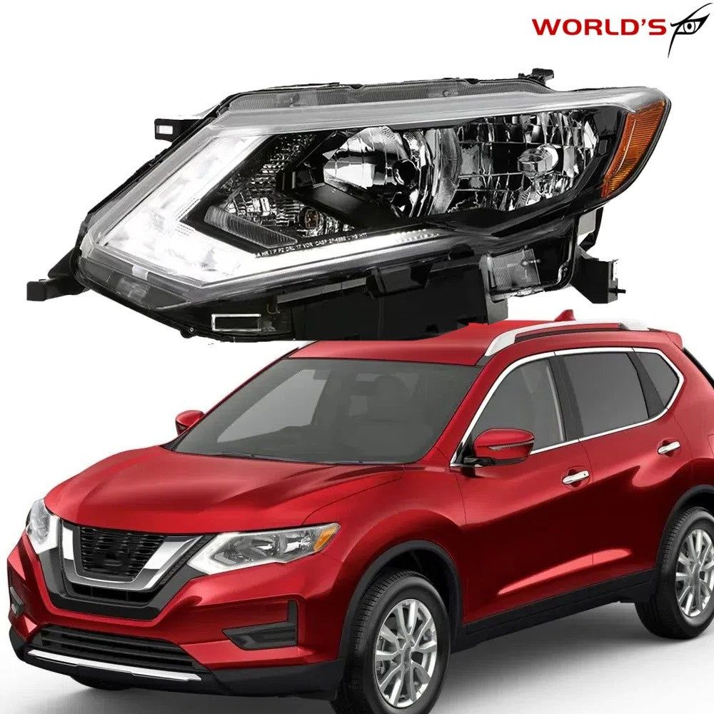 Halogen Headlight Assembly for Nissan Rogue (2017–2019) Driver Side
