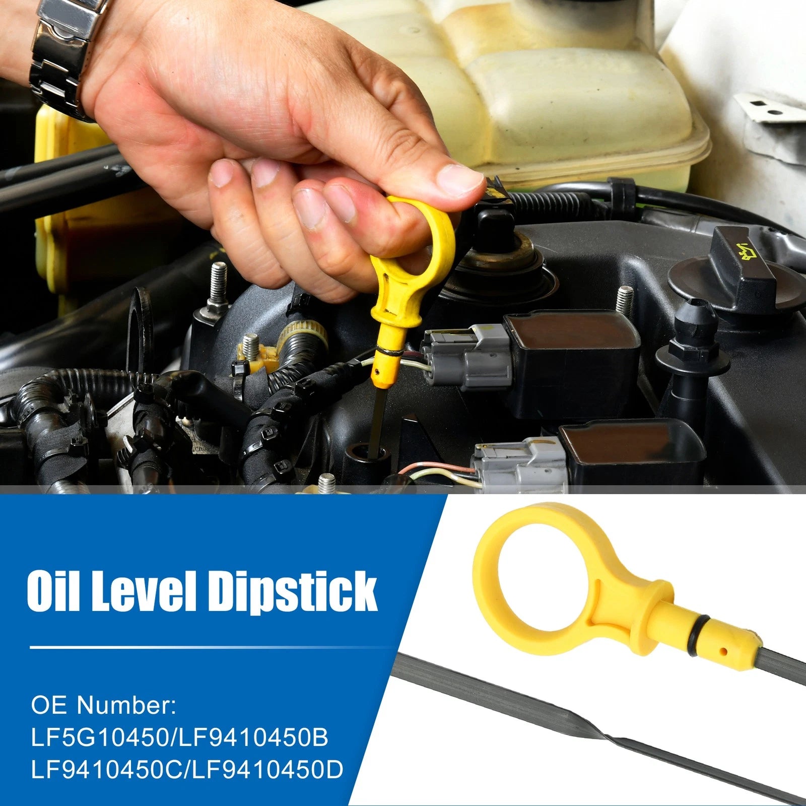 Engine Oil Fluid Level Dipstick for Mazda 3 I 2.0L L4 (2006–2011) No.LF5G10450
