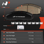 Set of 4 Front Ceramic Brake Pads for Ford F-250 F-350 Super Duty (2013–2021)