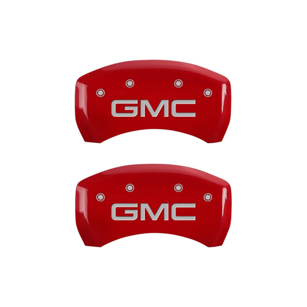Set of 4 Caliper Covers Red Front for 2017-2020 GMC Acadia by MGP