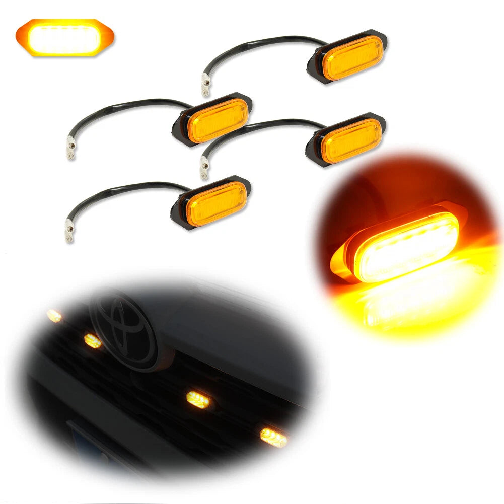 Set of 4 Raptor Style Amber Lens Grille LED Lights for Toyota RAV4