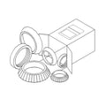 Wheel Bearing Kit for 2400A 454 584 674 (Fits WBKIH7)
