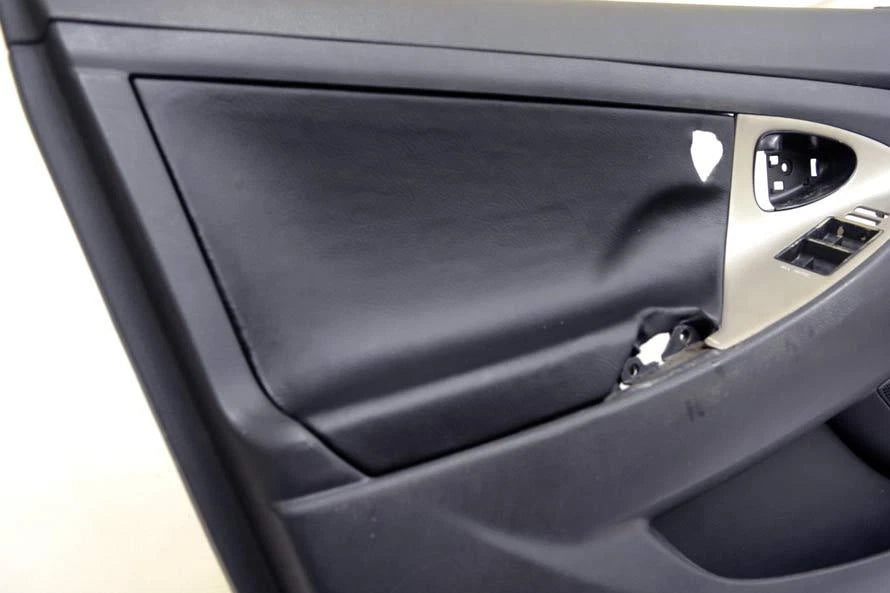 Set of 4 Door Panel Leather Covers for Toyota Camry (2007–2011) Black