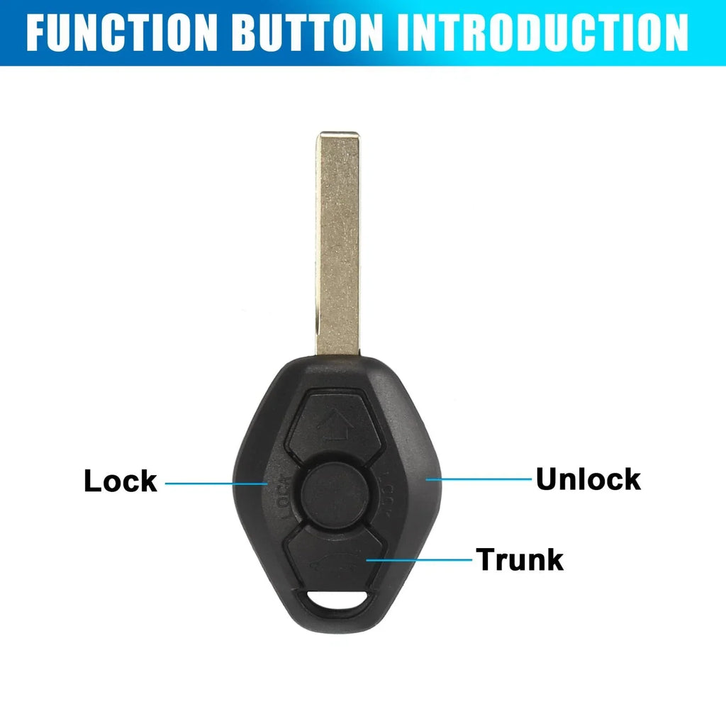3 Button 868MHz Fob Entry Car Remote Key for BMW 5 Series E60 E61 (2003-2007)