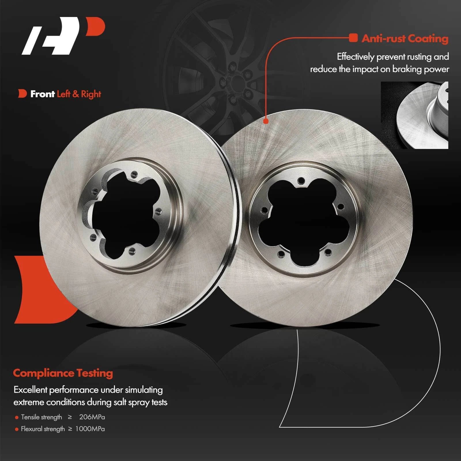 Front Disc Brake Rotors for Ford Transit-150 250 350 (2015–2023)