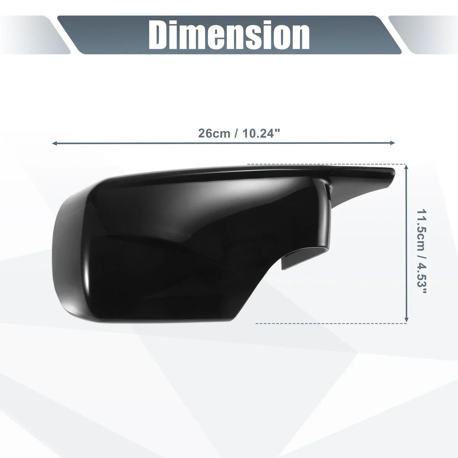 Pair Rearview Mirror Cover Cap Black for BMW E39 E46 (1998 - 2005)