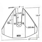 Hydrofoil Stabilizer Fin Kit for Outboard & Stern Drive Engines