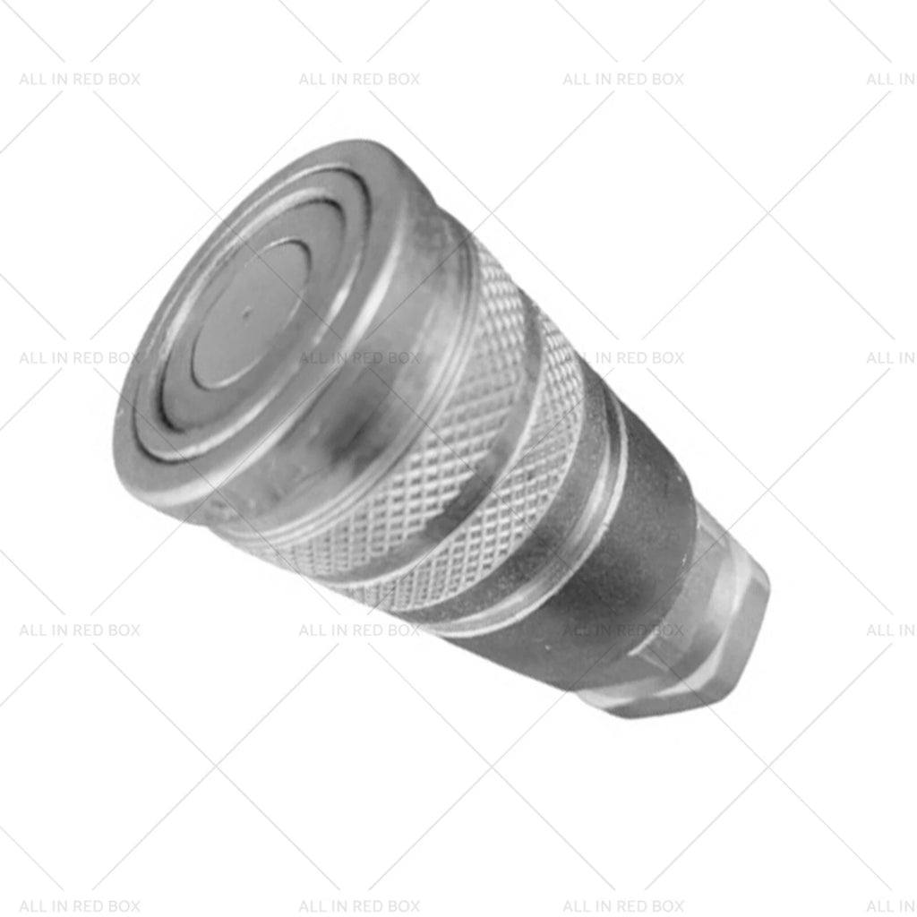 Hydraulic Female Flat Faced Coupler 1/2" Body 3/4" SAE Thread for