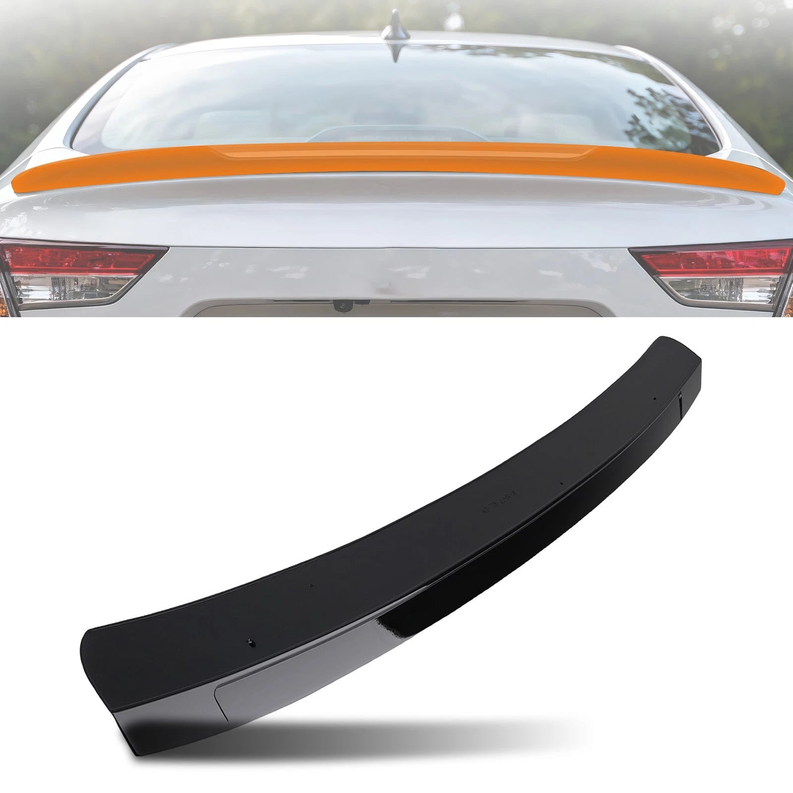 Black Painted Window Spoiler Wing for Toyota Corolla Sedan (2014–2019)
