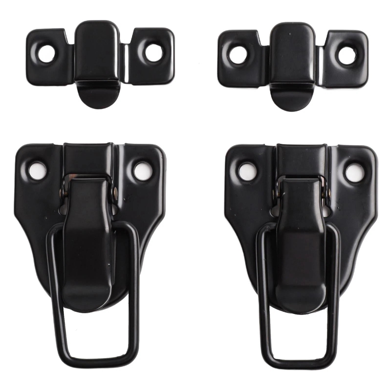 2 Pack Duckbill Latches for Tool Boxes (Sturdy Iron, Hardened Screws)
