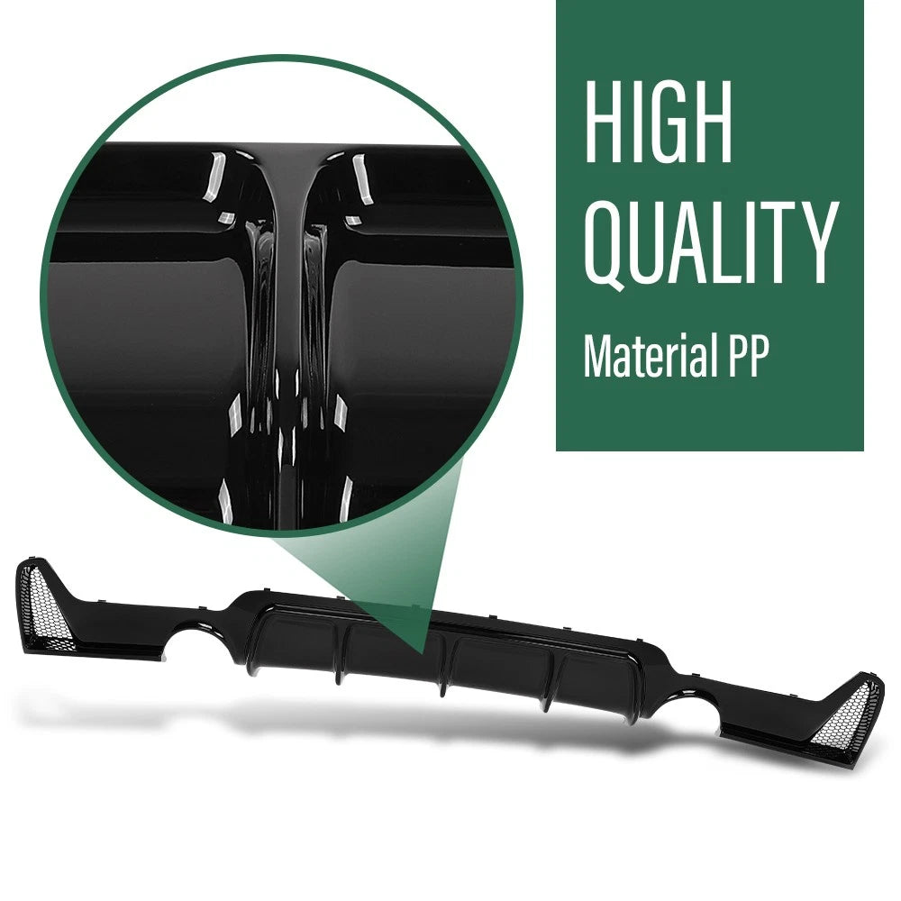 Rear Bumper Diffuser for BMW 4 Series (2014–2020) Gloss Black