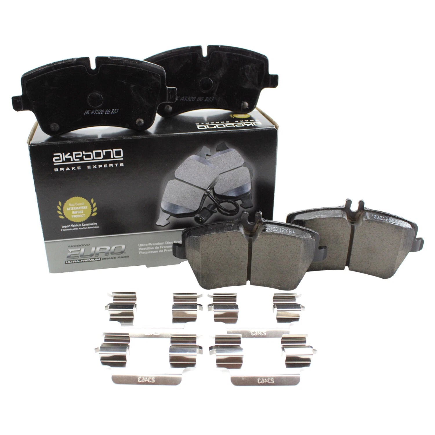 Set of 4 Akebono Euro Front Disc Brake Pads for Mercedes-Benz (EUR872A)
