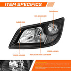 Projector Headlights for Cadillac SRX (2010–2016) Clear Corner Black