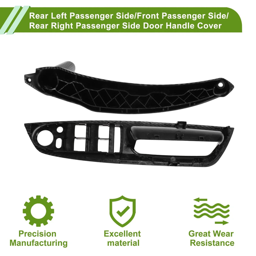 Door Panel Handle Trim Cover for BMW X5 E70 (2007 - 2013) Carbon Fiber Black