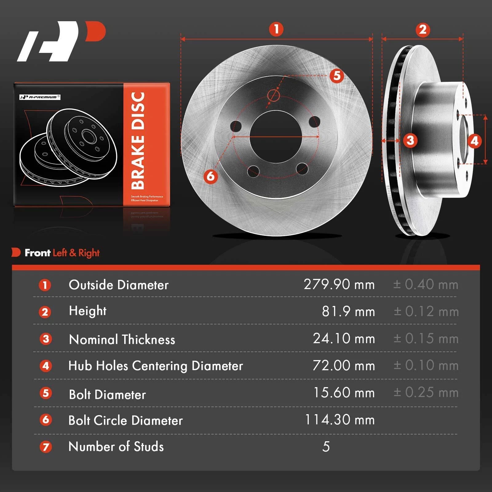 Front Disc Brake Rotors for Jeep Cherokee Wrangler Comanche (1984-2001)