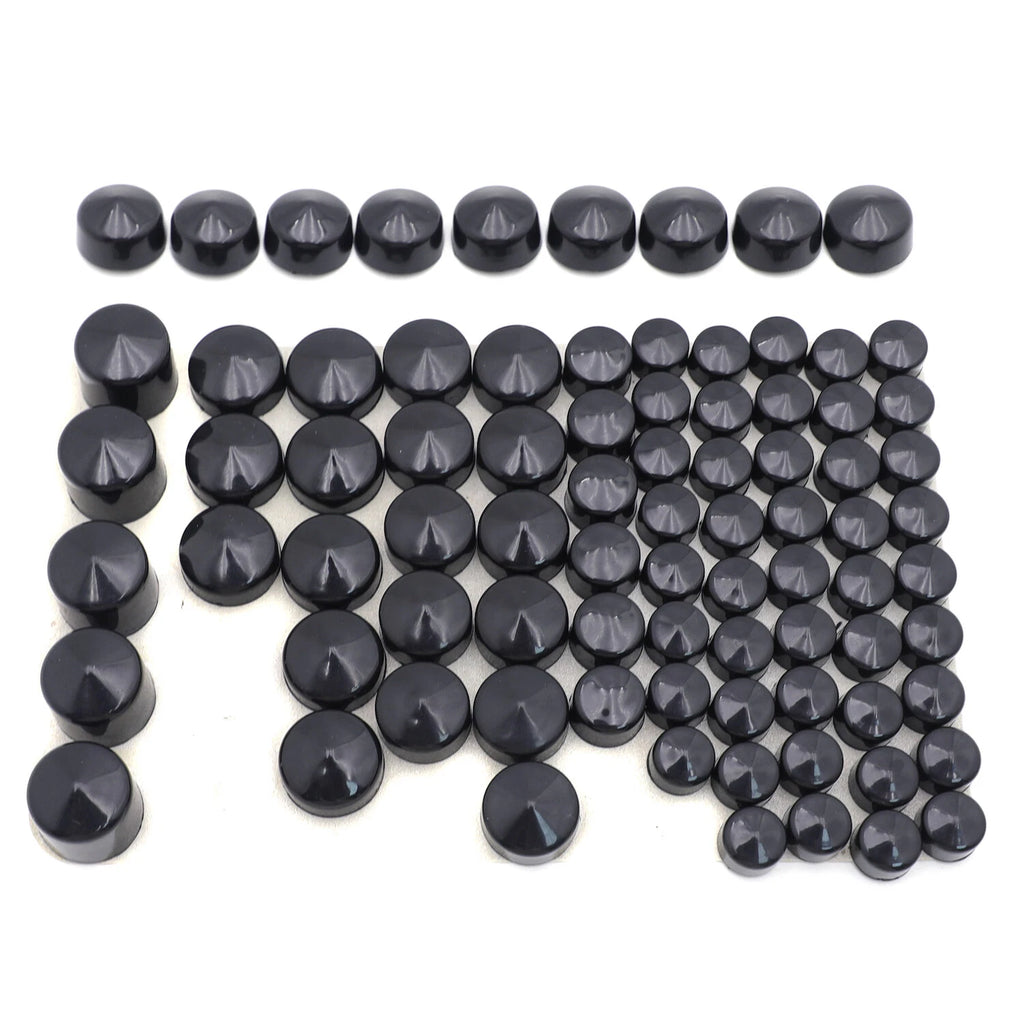 Set of 4 Black Bolt Toppers Caps for Harley Road King Twin Cam (1996–2006)