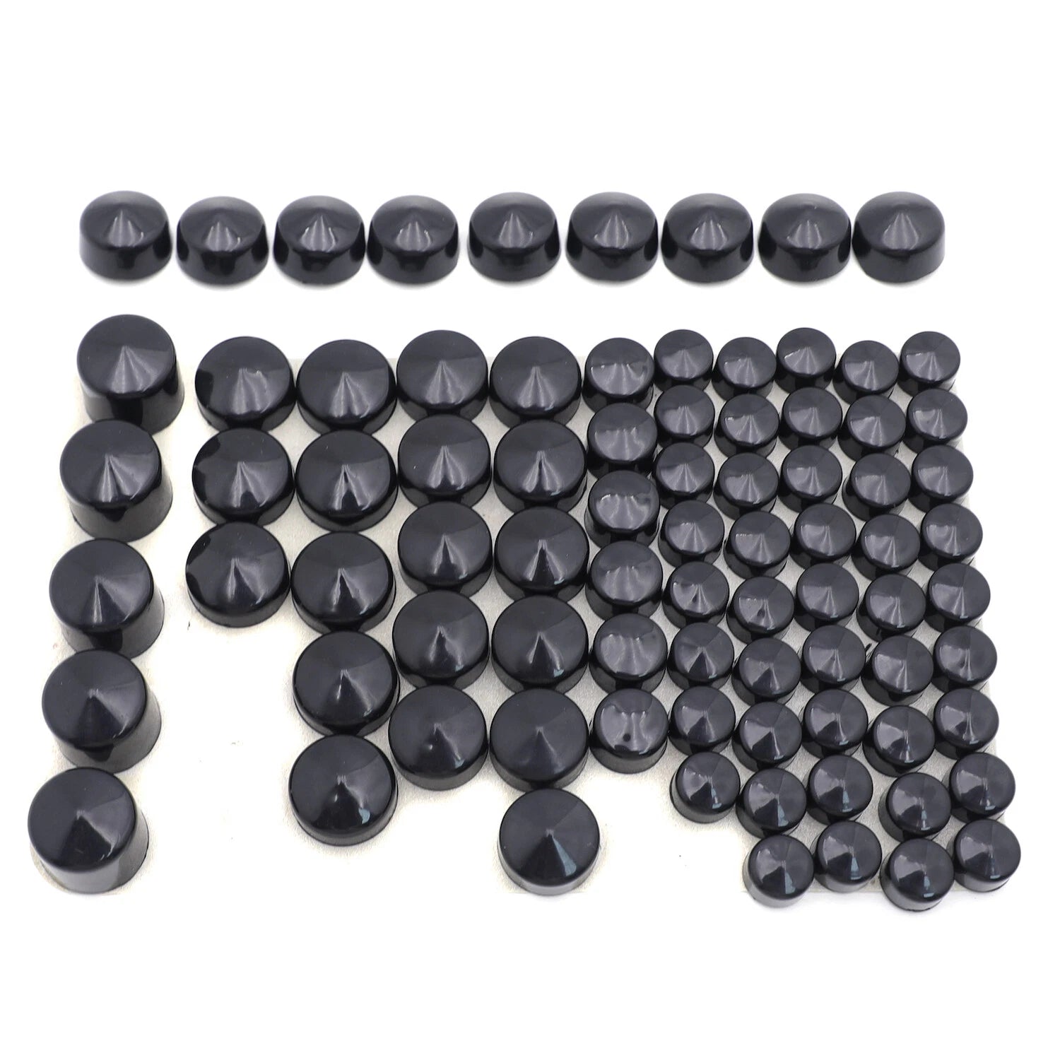 Set of 4 Black Bolt Toppers Caps for Harley Road King Twin Cam (1996–2006)