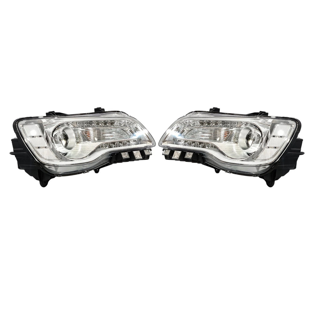 Headlight for Chrysler 300 (2018–2023) Driver + Passenger Side Halogen