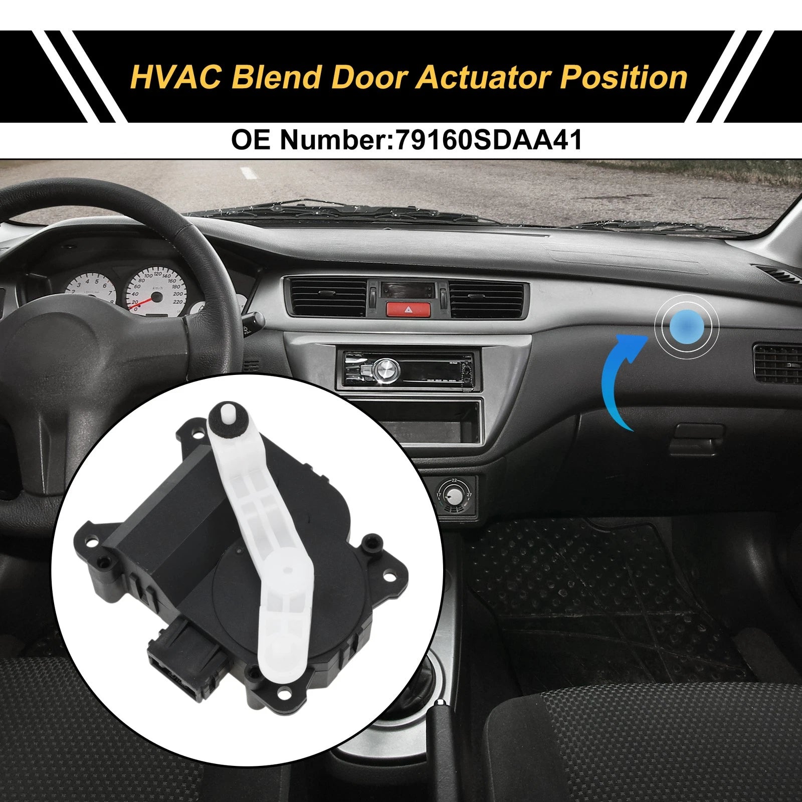 HVAC Heater Blend Door Actuator for Honda Accord (2003–2008) No. 79160SDAA41