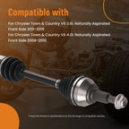 Front CV Axle Drive Shaft Kit for Dodge Grand Caravan (2008–2020)