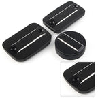 Black Front Brake Clutch Fluid Reservoir Cap & Rear Brake Cover for Scrambler 1100