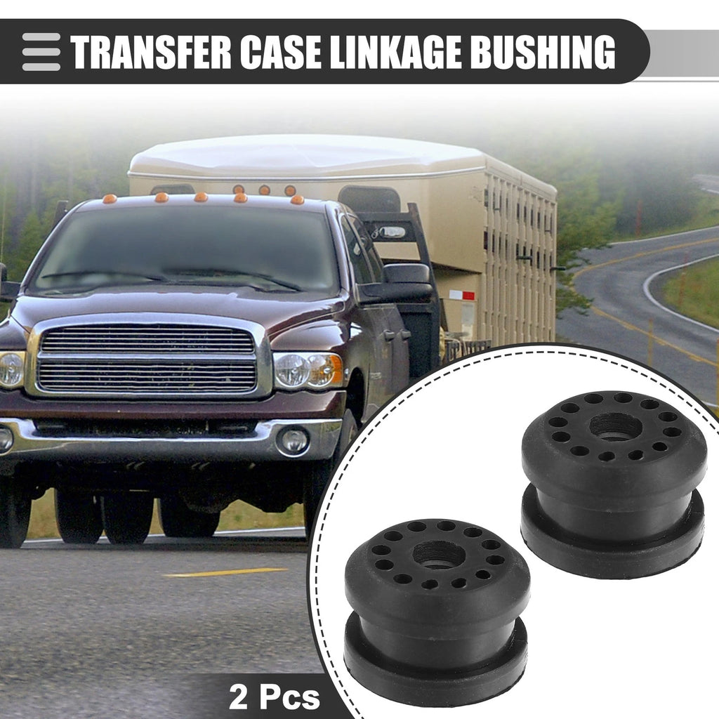 Set of 2 Transfer Case Linkage Bushings for Dodge Ram  52105555AA Rubber Black