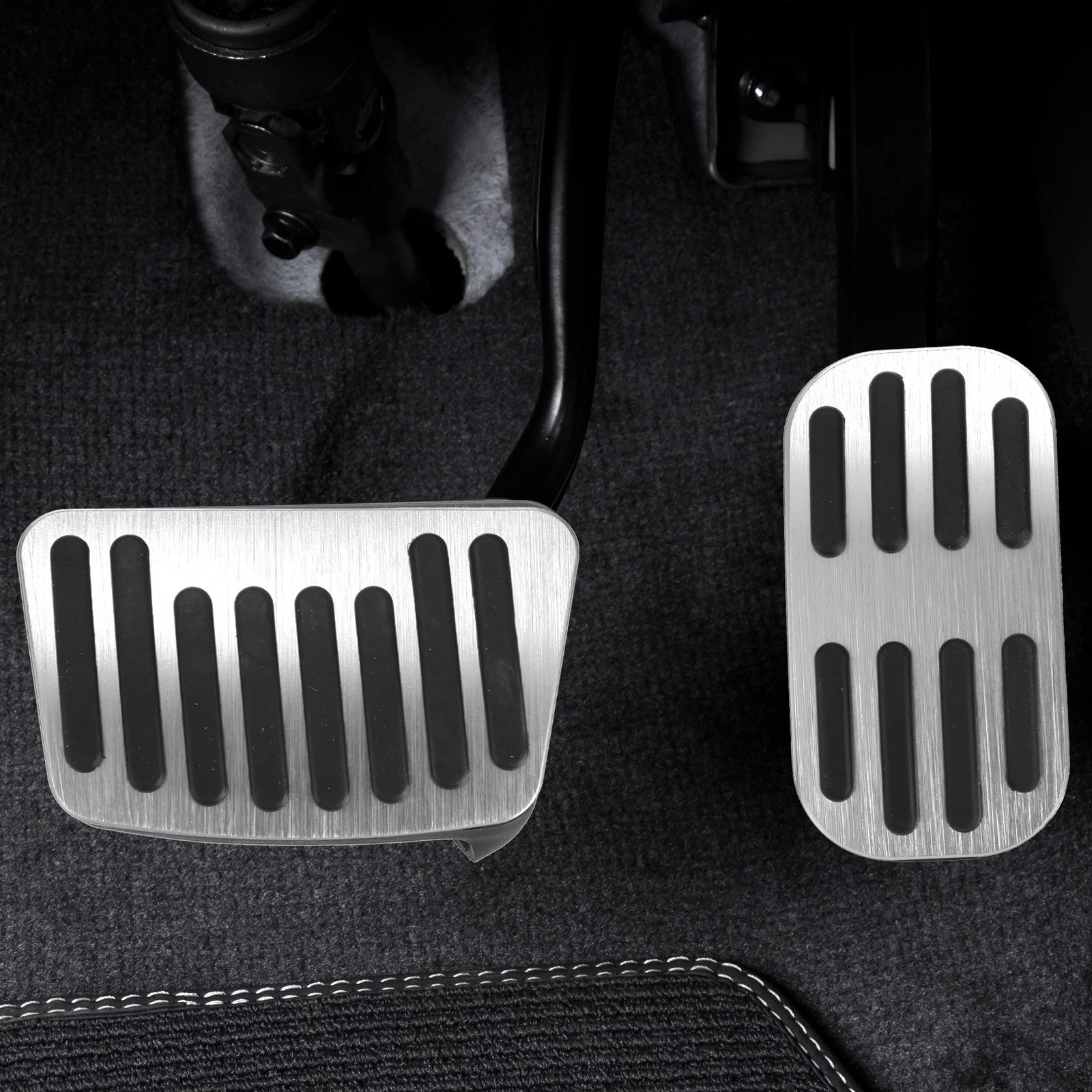 3 Pcs Gas Brake Rest Pedal for Toyota Corolla (2019–2021) Silver Tone