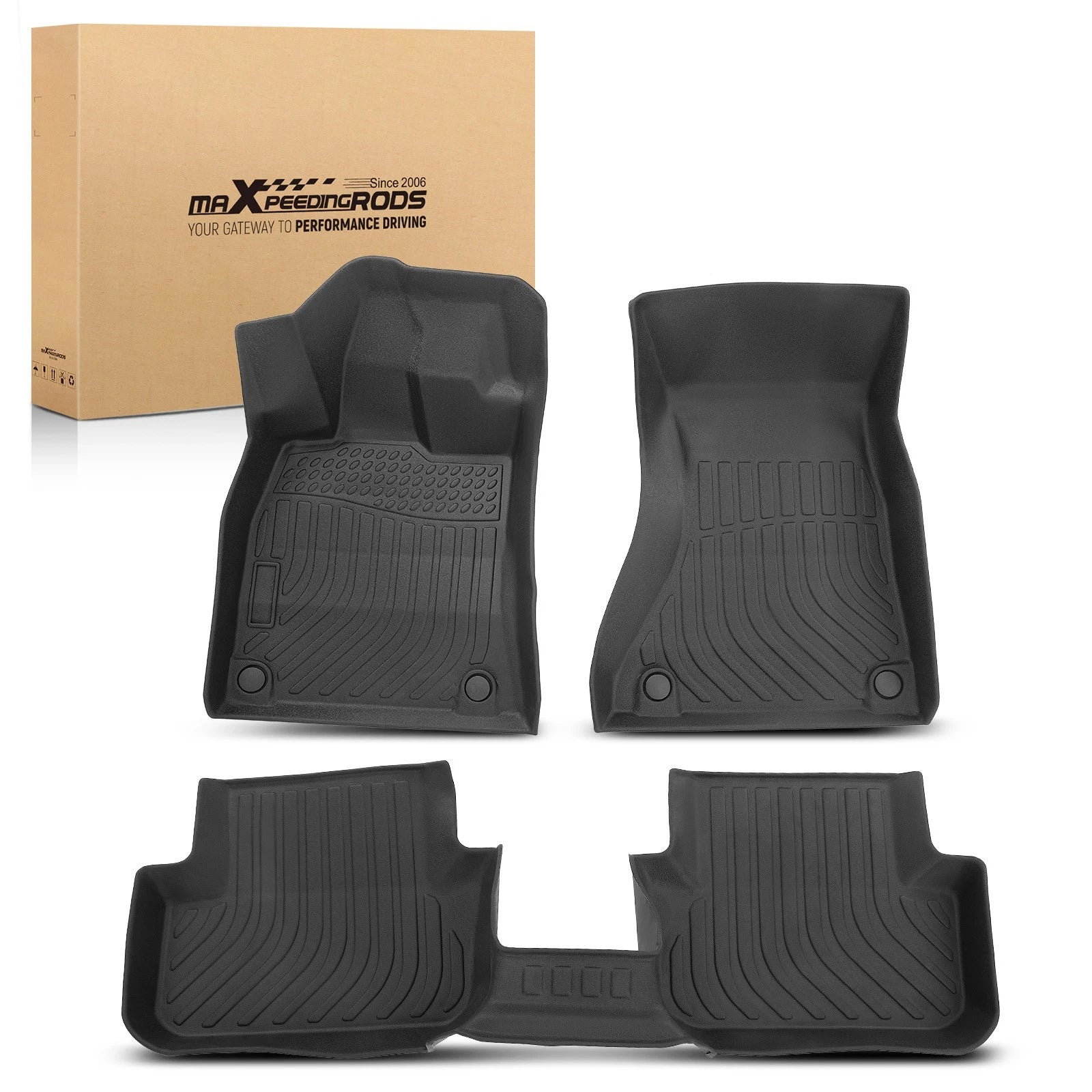 All-Weather Floor Mats Set for Audi A4/S4 allroad Quattro 2009-2016 Black